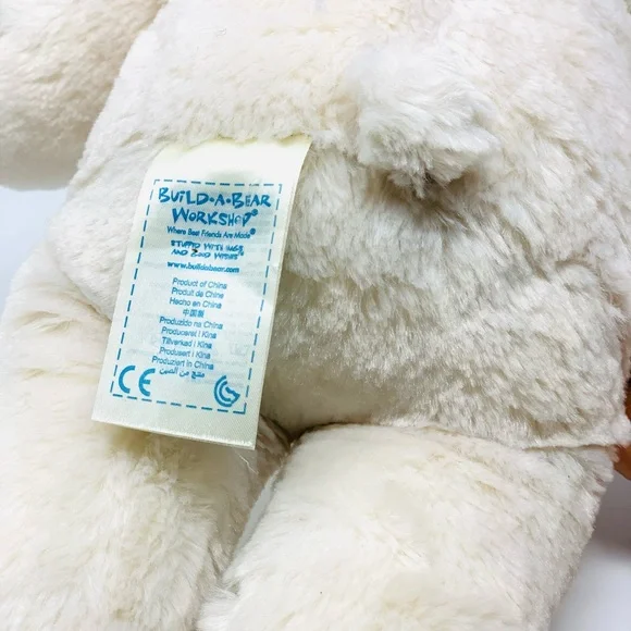 Build-A-Bear Teddy Bear Plush Creme Off White Classic Stuffed Animal Soft Toy - Picture 4 of 5